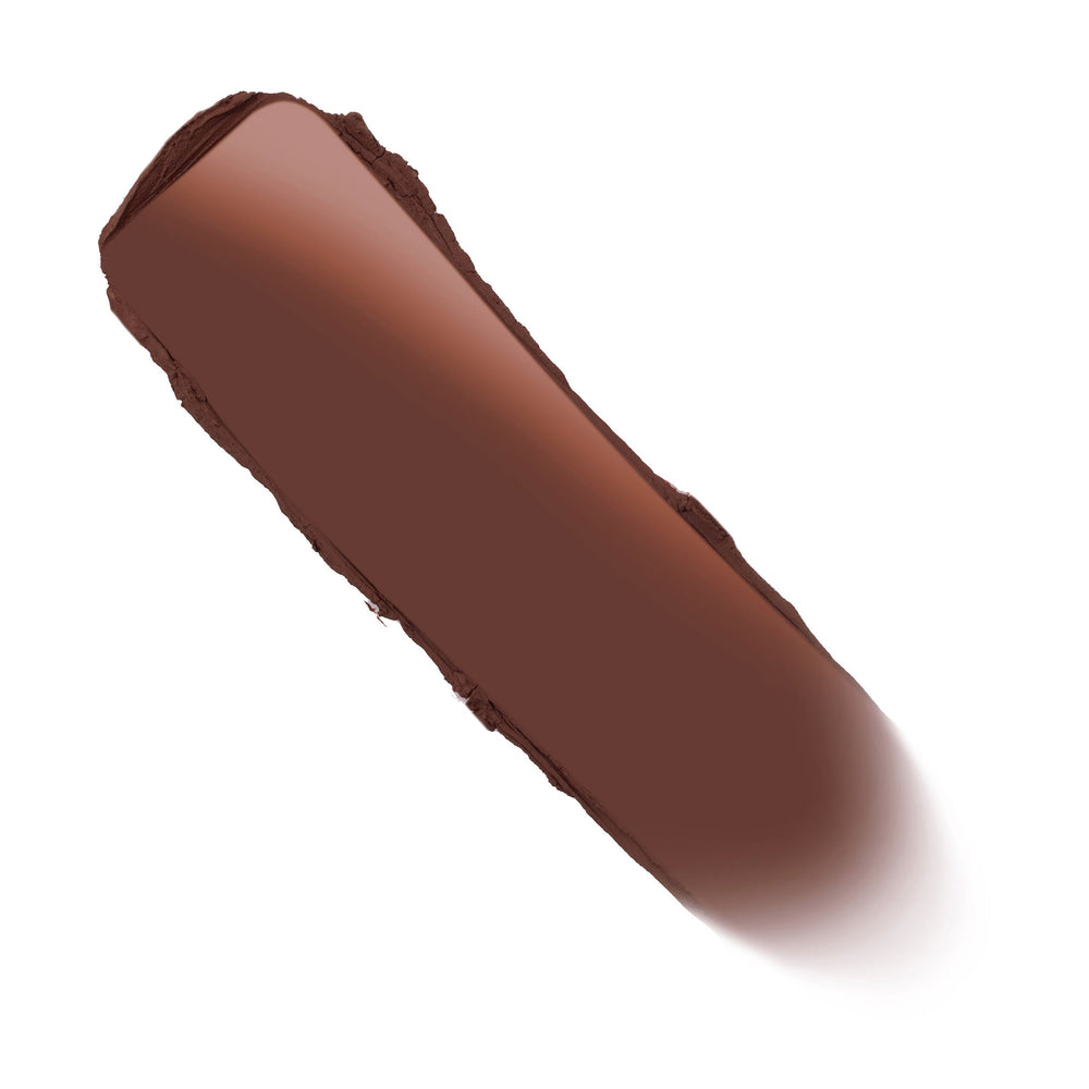 Thousand Percent ColourPop Lippie Stix swatch streaking diagonally, revealing a rich warm chocolate-brown lip color with smooth, opaque coverage, displayed as a single swipe on a clean white background.