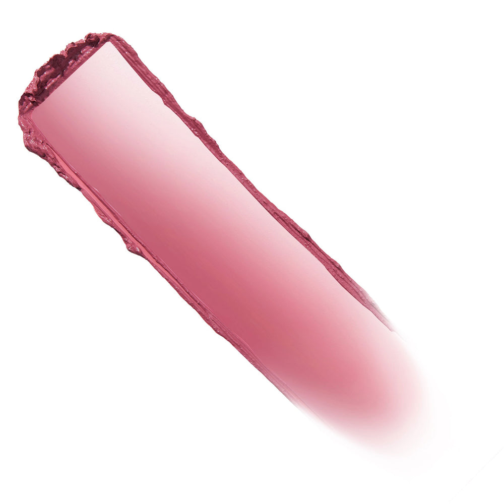 Westie ColourPop Lippie Stix swatch shows a soft cool-toned rosy pink lipstick stroke gliding diagonally across a white background, highlighting smooth, even pigment in the Westie Lippie Stix shade.