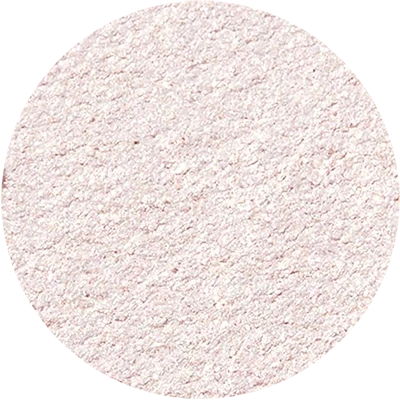 Mountain Lion Super Shock Shadow by Colourpop, a circular swatch of soft metallic champagne-beige eyeshadow with a smooth, ultra-shimmery finish shown in close-up texture against a white background.
