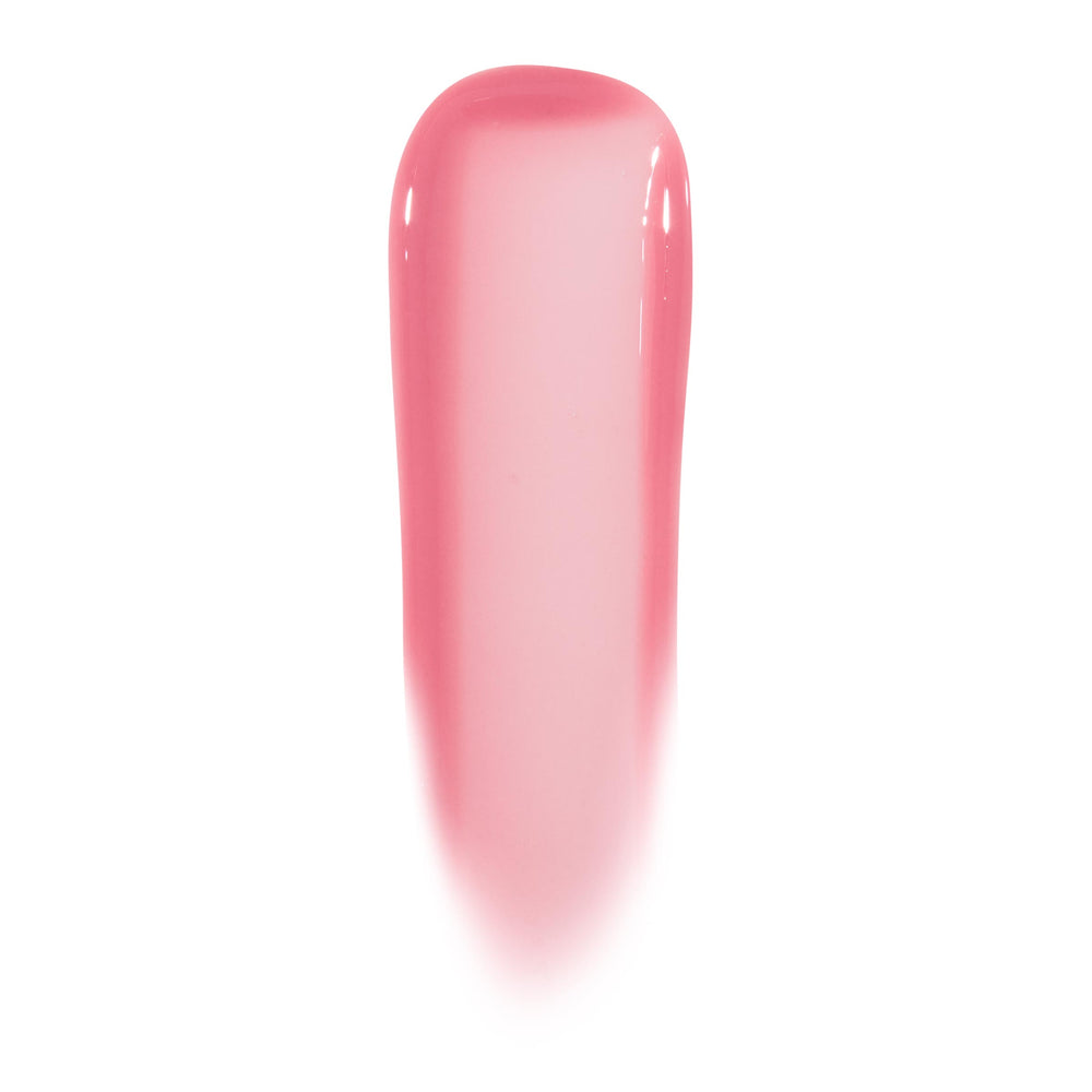 Sheer baby-pink swipe of Super Sweet Ultra Glossy Lip, a high-shine ColourPop Ultra Glossy Lip, shown as a single elongated swatch with glassy finish and soft tint on a clean white background.